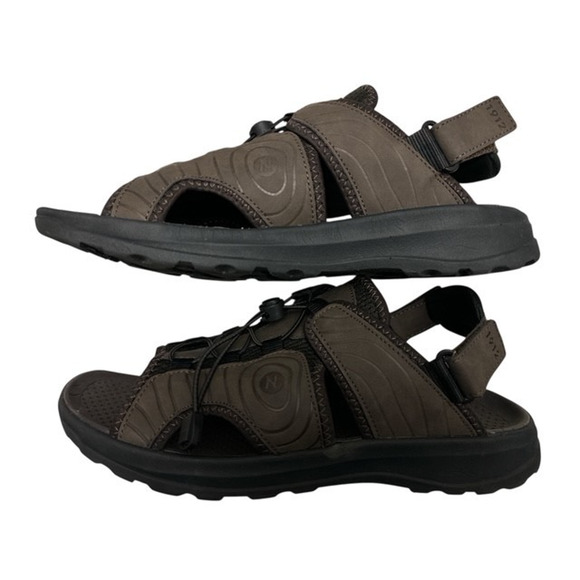 Nunn Bush Huck Bungee Sandals Men size 12 Brown Adjustable Open Toe Comfort Shoe main image 5